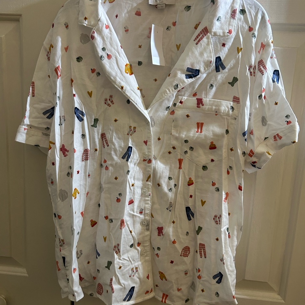 Fall theme matching pajama set